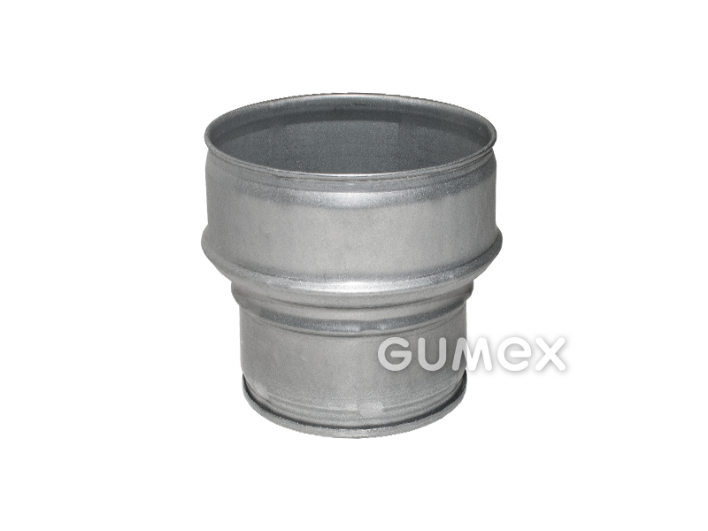 Gerade Nippel reduziert, 80/100mm, axialer Übergang, +200°C, verzinktes Blech, 